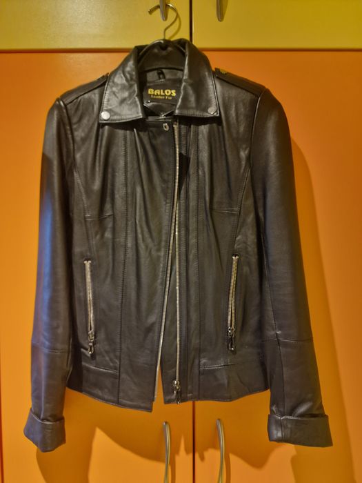 Естествена мека кожа дамско късо яке