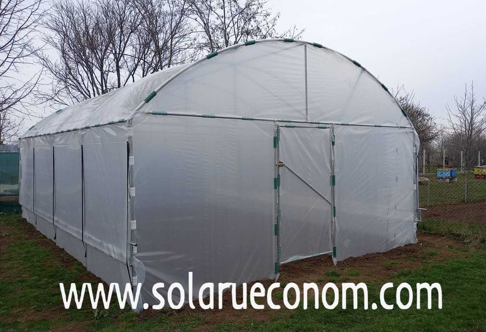 Solar (sera) - structura metalica și folie - 5x6m(30 mp) – 2977 lei