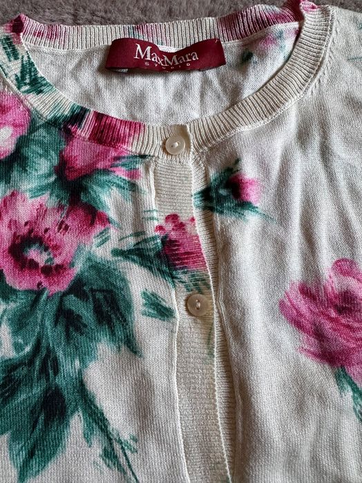Weekend MaxMara cardigan matase/bumbac M-L nou