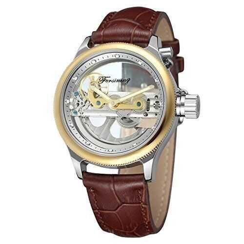 Мужские автоматические часы Forsining Skeleton, водонепроницаемые, ch1