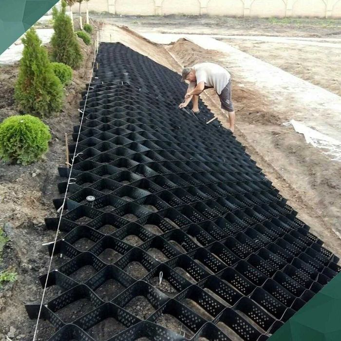 Георешетка (geocells), высота 50 мм, 100 мм, 150 мм, 200 мм. (Россия)