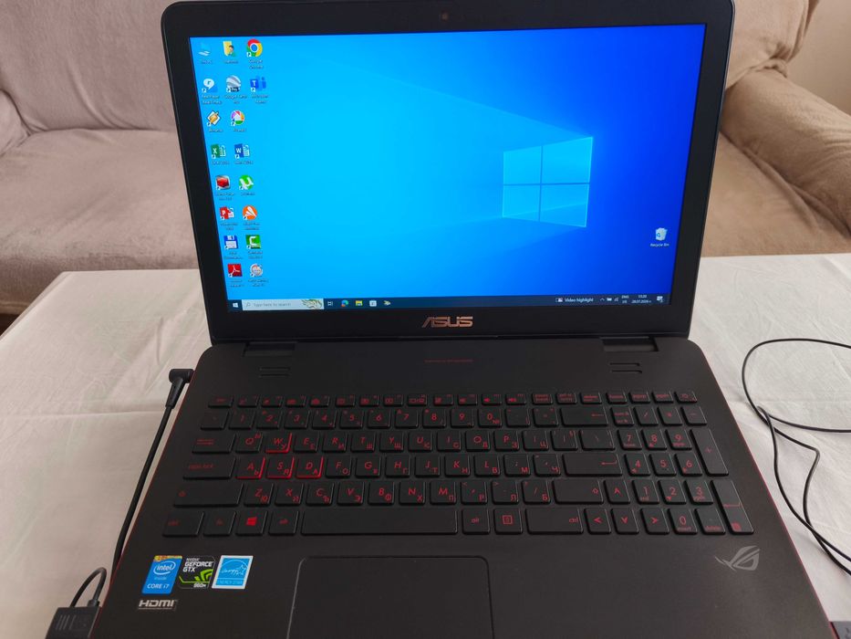 ASUS ROG G551JW Комплект – i7 / 8GB / SSD+HDD / GTX 960M + ПОДАРЪК Охлаждаща Подложка, Мишка и Оригинална Кутия