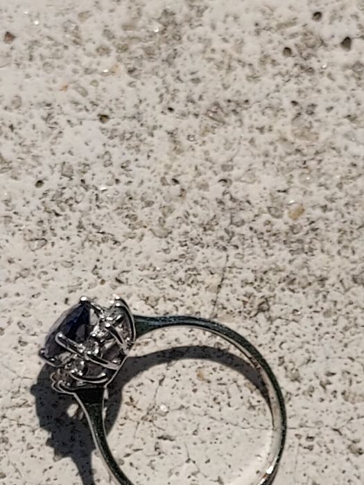 Inel safir și diamante naturale