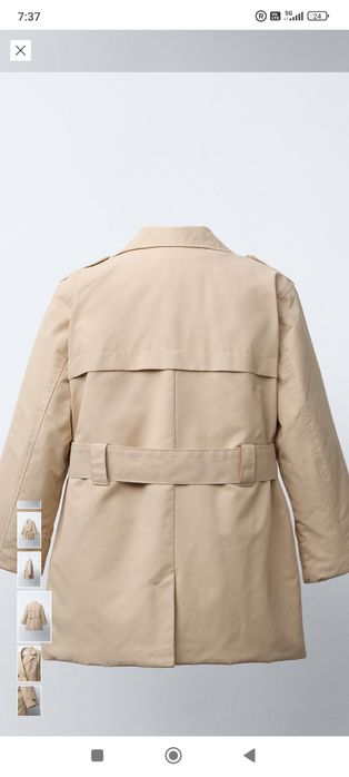 Тренчкот за малка госпожица ZARA