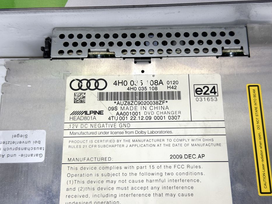 Чейнджър AUDI A8 S8 D4 4H 4H0035108A 4H0035108