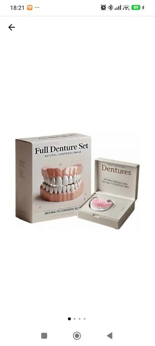 Set de proteze dentare din silicon,  Sigilat!5.8x5cm, 6.5x6.5cm