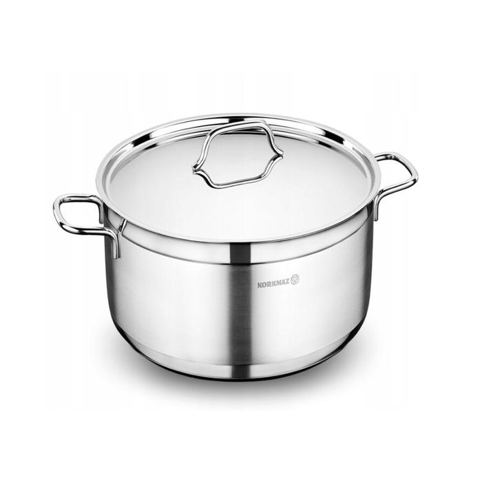 Oala cu capac din inox, 30 x 15 cm, capacitate 11 litri, compatibila