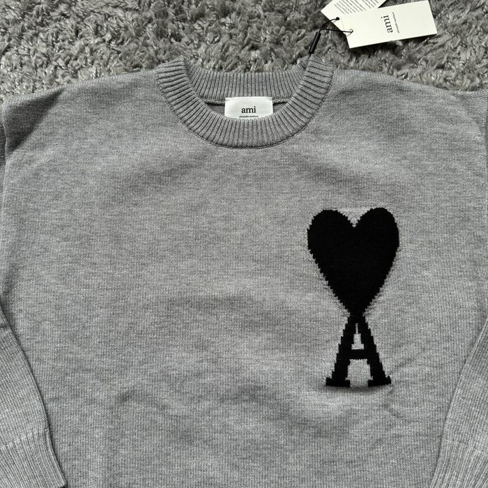 Pulover Ami Paris Gri | Negru M