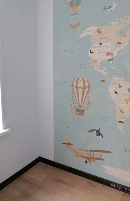 Поклейка обоев ,обои жабыстыру