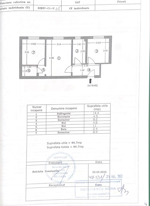 Apartament pitesti trivale complex 2 3 camere