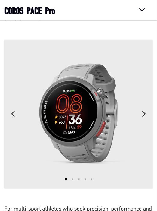 Coros pace pro grey blue Black