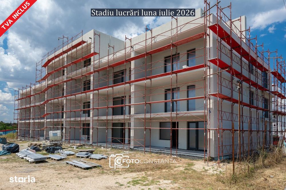#Rate: Apartament 2 camere cu terasă 12mp și grădină 23m| piscină bloc