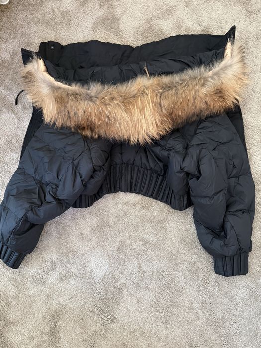 Зимно топло яке с естествен пух на качулката