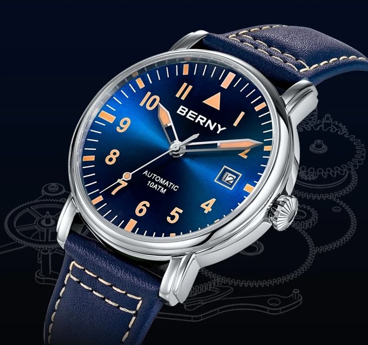 Наручные часы Berny Pilot. Новые.