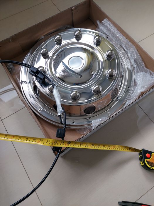 Set 2 capace roți spate AUTOCAR, CAMION 22,5" crom, noi