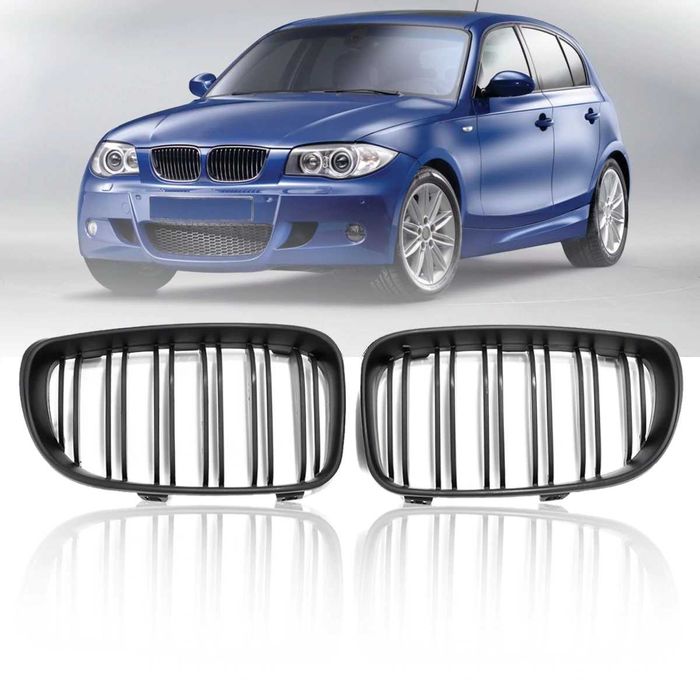 Negru Lucios Grile Nari Duble M BMW SERIA 1 E81 E82 E87 E88 (07-12)