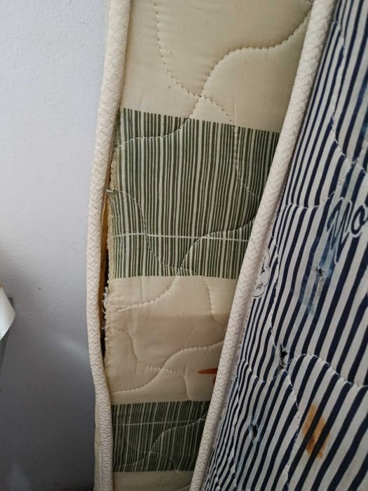 Saltele pat cu arcuri clasice (Bonell) 1 buc 190x130x20  cm albastra si 1 buc 200x140x20 cm model cu frunze