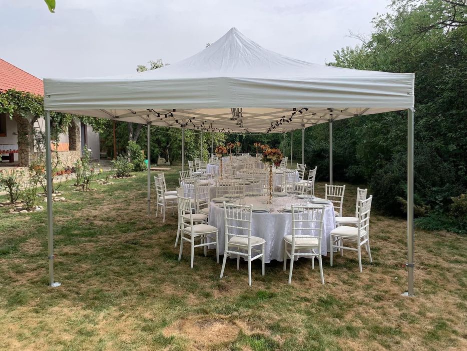 Logistică evenimente – mese, scaune, veselă, corturi (30–130 pers.)