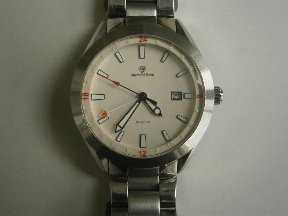 DAYMOND RENE, GMT, 10 atm. waterresistant, all steel, 44mm