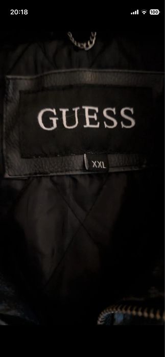 Кожено Яке GUESS -  Запазена Телешка Кожа