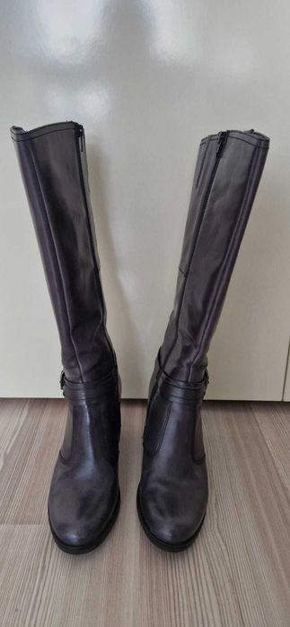 Cizme damă Benvenuti piele, toc 8 cm