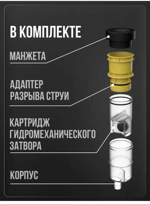 Сифон для кондиционера — с гидрозатвором