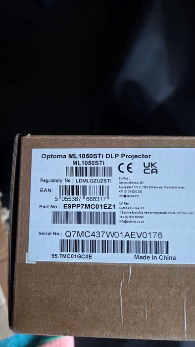 НОВ,неразопакован,Optoma ML1050STi LED WXGA 24FPS 16 10 Digital-Proje