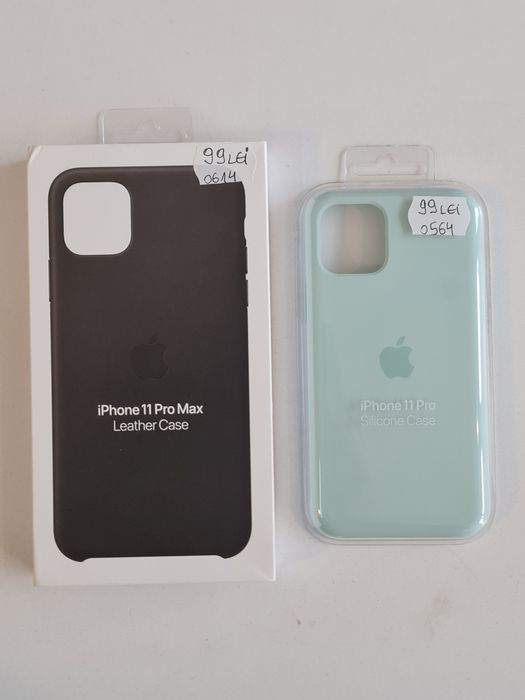 Husa iphone 11 pro si max originala Apple piele sau silicon