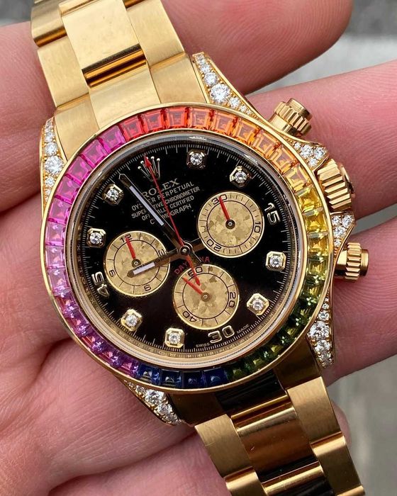 rolex daytona rainbow злато