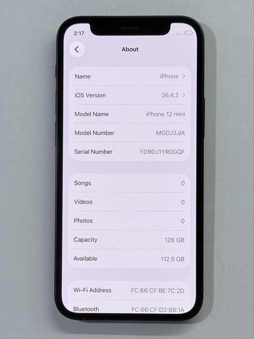 iPhone 12 mini Black 128GB 93% battery