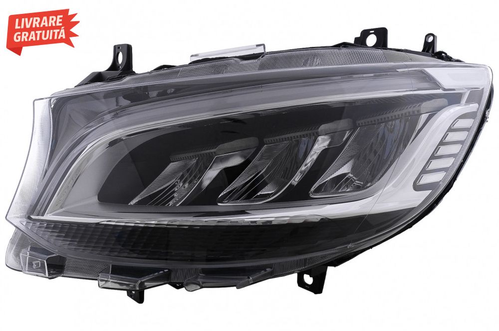 Faruri Full LED Mercedes Sprinter W907 W910 Halogen (2019-2023) Negru