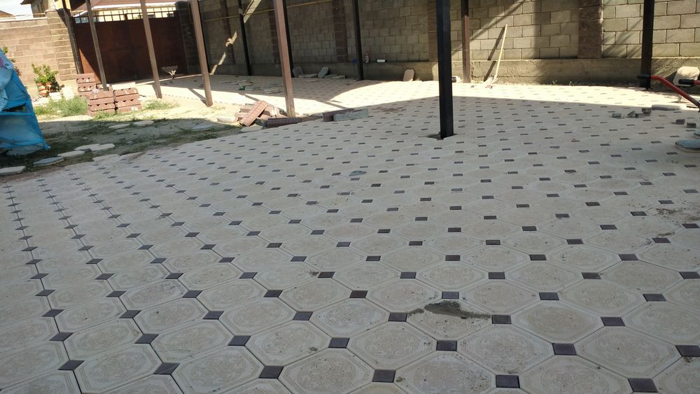 Укладка плитки брусчатка