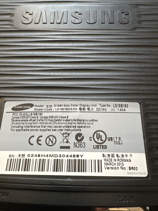 монитор Samsung 19" (S19B150N).