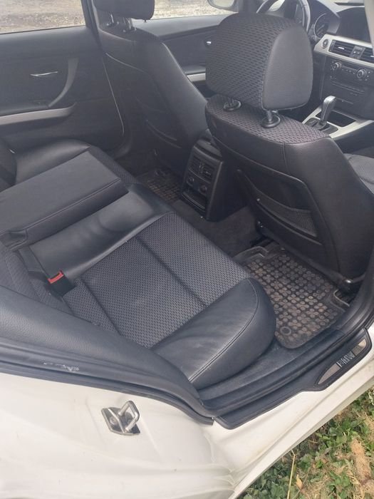 Перфектен Черен ел. кожен салон с мемори  Ляв Волан BMW E91 LCI FACE