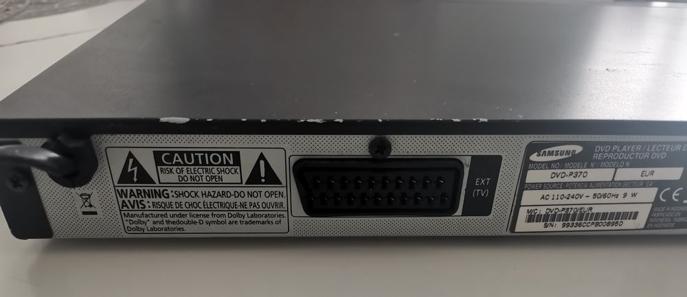 DVD Player Samsung DVD - P370 DivX DVD
