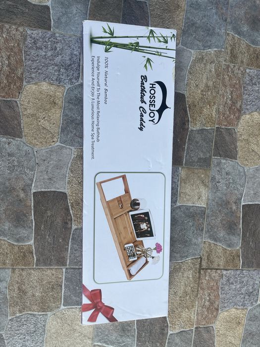 Tavă pentru cada de baie din bambus