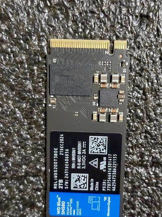 2TB M.2 NVMe WD SN580, PCIe 4.0
