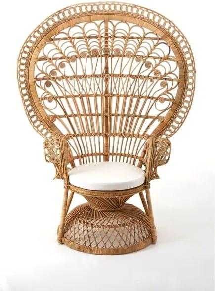Scaun PEACOCK ratan natural, decor evenimente, photo corner