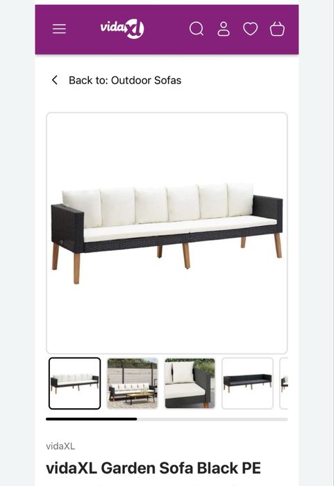 Vand canapea gradina Vida XL noua sigilata