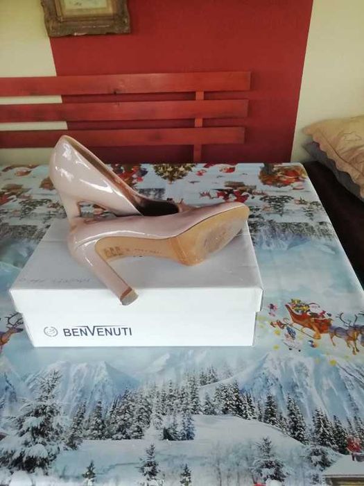 Pantofi eleganti dame Anna Cori cu toc din piele marimea 36
