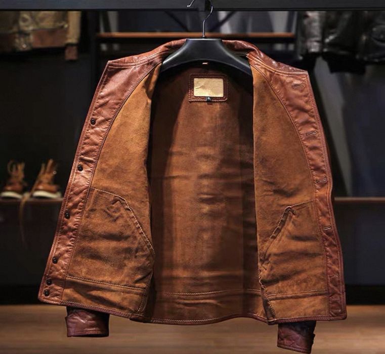 Кожный куртка стильный