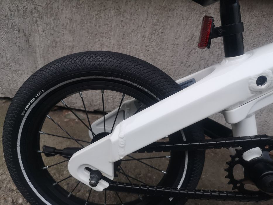 Bicicletă copii BMW Kidsbike 14 Zoll 2 in 1, aluminiu, alb perlat,