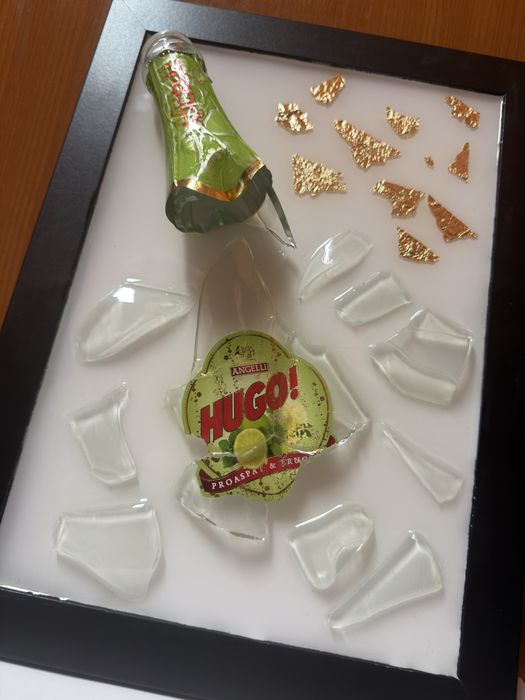 Tablou din rasina - sticla Hugo sparta handmade