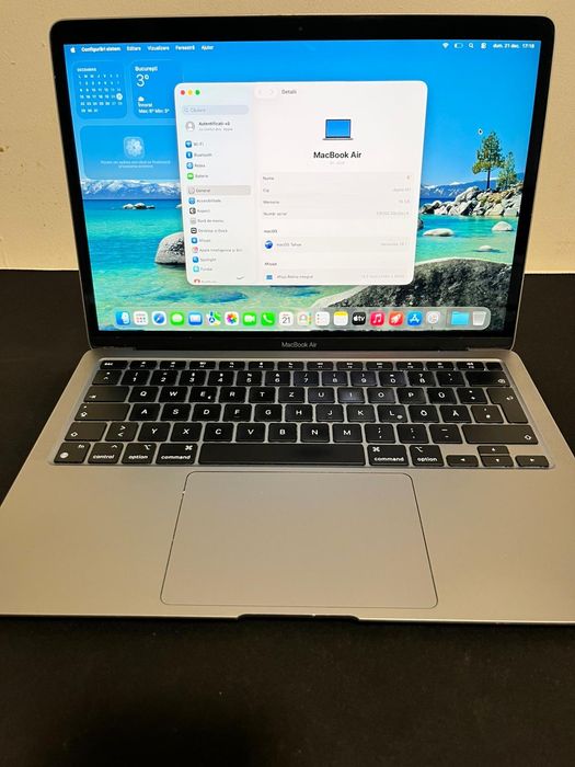 MacBook Air 13 inch 2020 M1 256gb SSD 16gb RAM 85% bat #50473