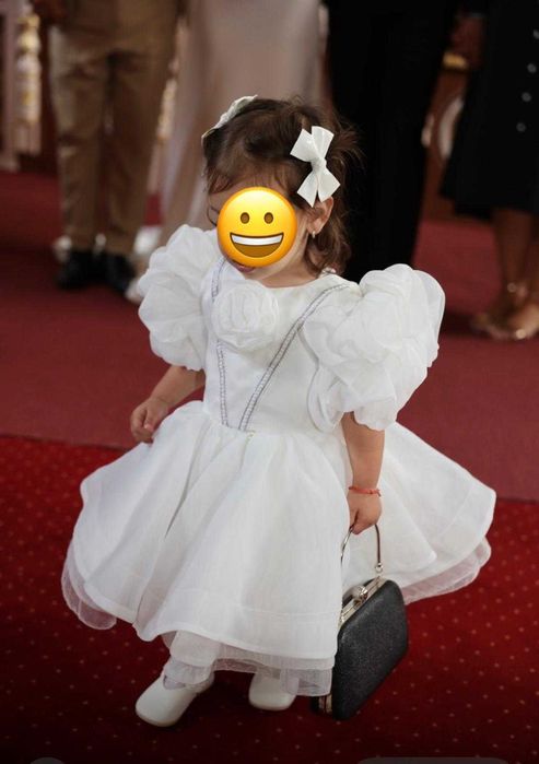 Rochia alba elegantă marime 86