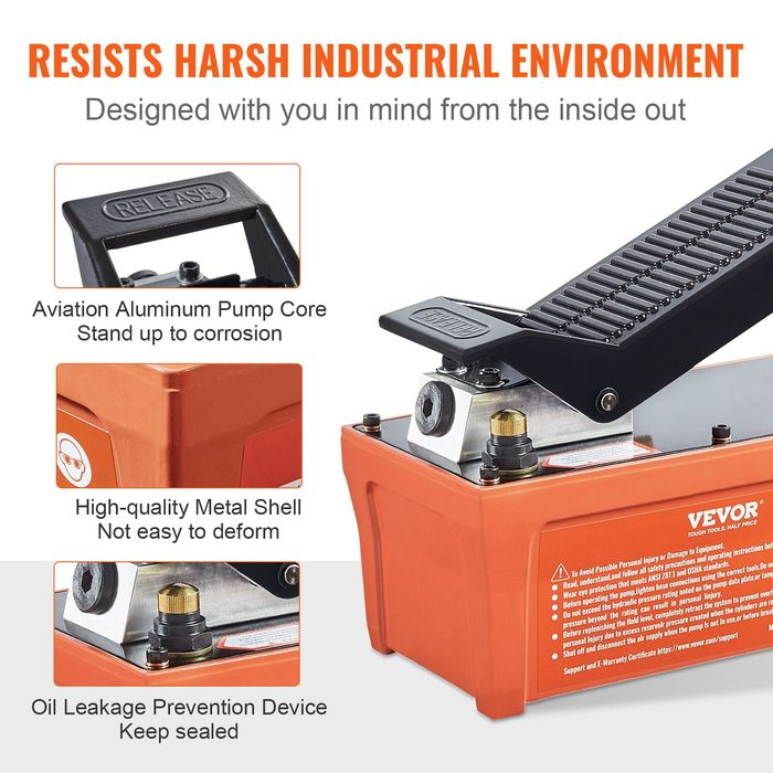 Pompa Hidraulica cu Aer 6895 Bar 1.9L teava 2m Portocaliu