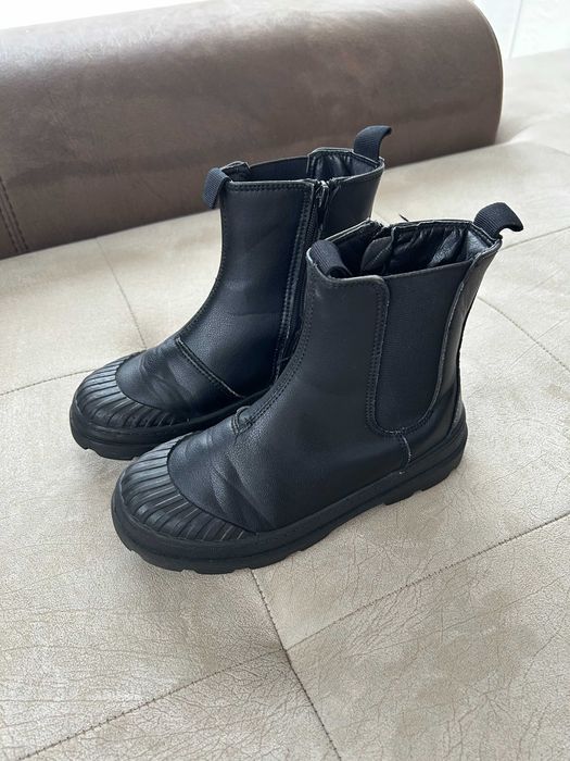 зимни ватирани кожени боти за момиче 34 номер