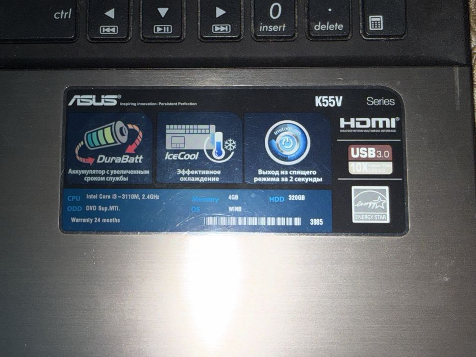Ноутбук Asus K55v