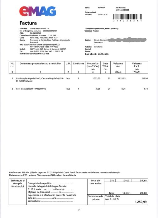 AirPods Pro 3 folosite