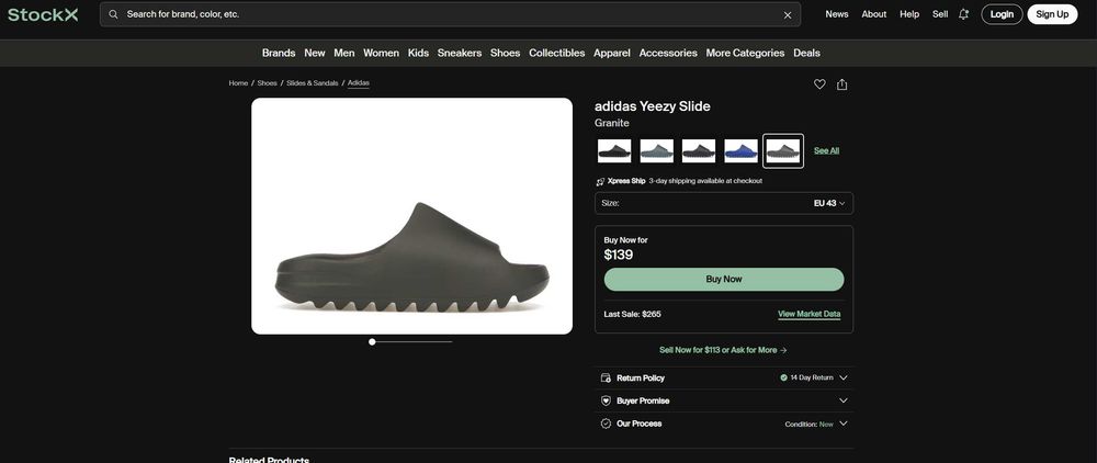 Yeezy slides Slate gray